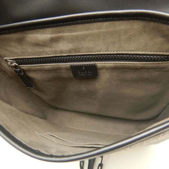 GUCCI Authentic Black Canvas Shoulder Bag - Picture 8 of 10